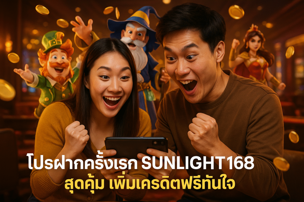 โปรฝากครั้งแรก SUNLIGHT168 สุดคุ้ม เพิ่มเครดิตฟรีทันใจ