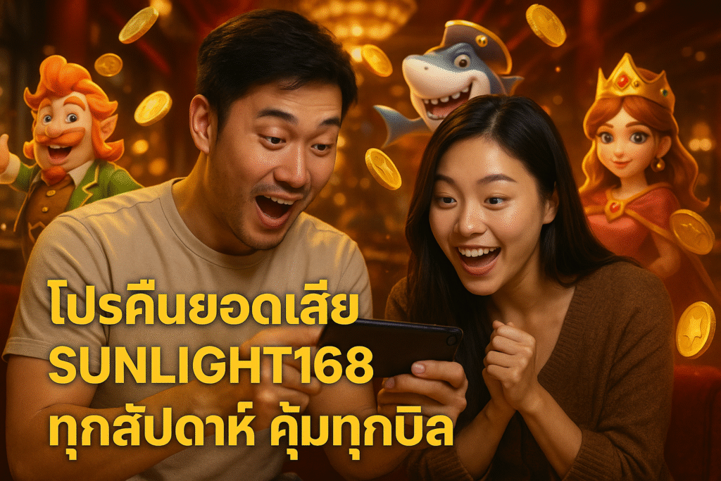 โปรคืนยอดเสีย SUNLIGHT168 ทุกสัปดาห์ คุ้มทุกบิล