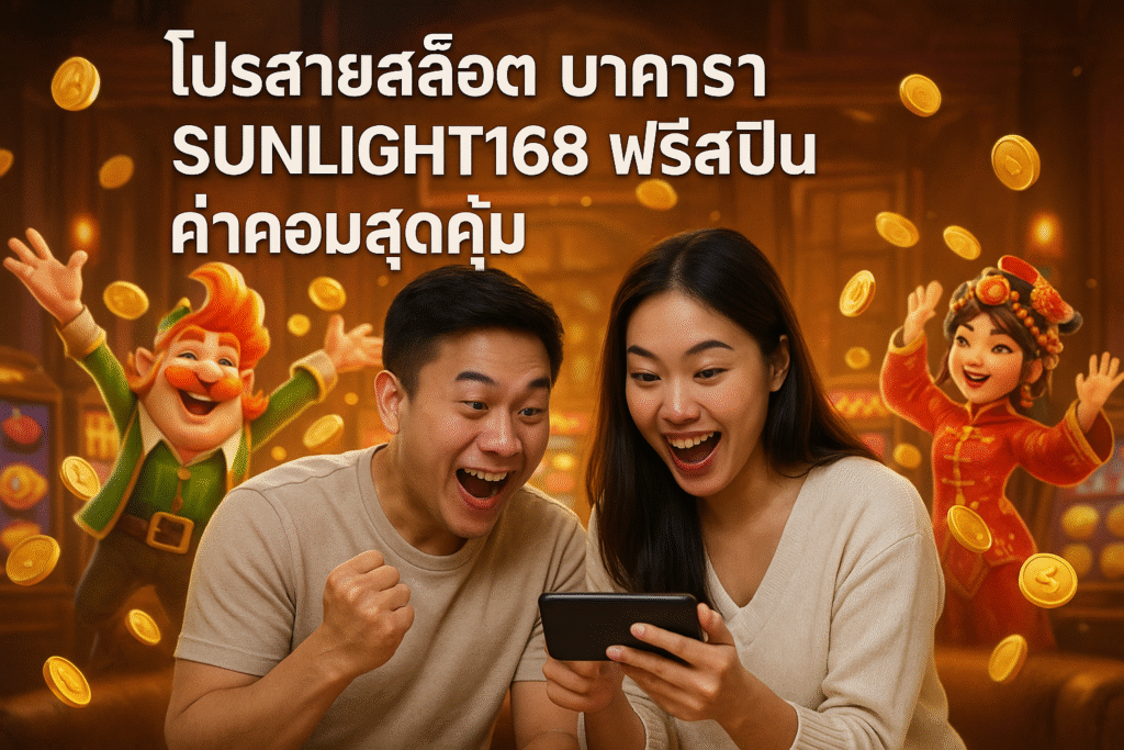 โปรสายสล็อต บาคาร่า SUNLIGHT168 ฟรีสปิน ค่าคอมสุดคุ้ม