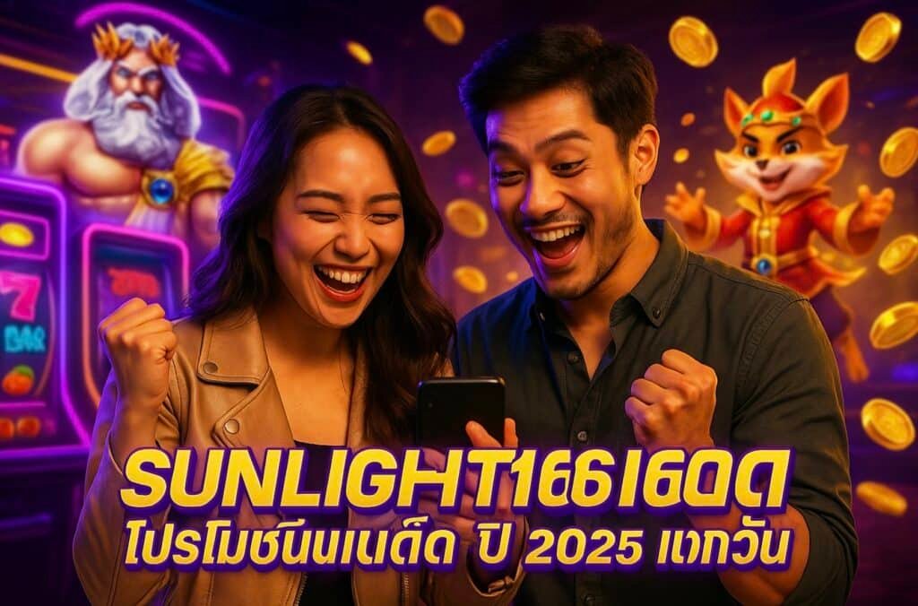 SUNLIGHT168 โปรโมชั่นเด็ด ปี 2025 แจกแจ็คพอตทุกวัน
